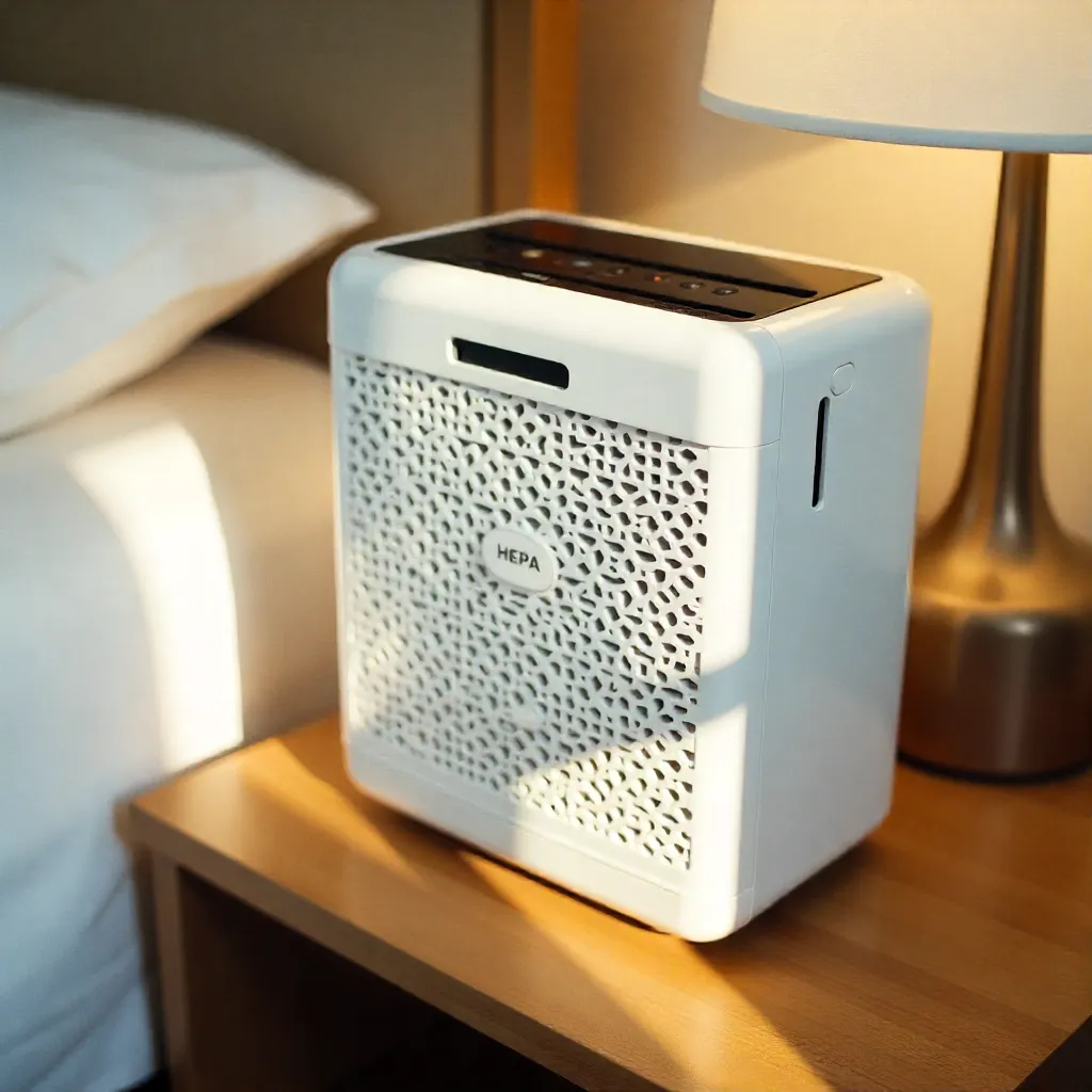 HEPA filter air purifier closeup